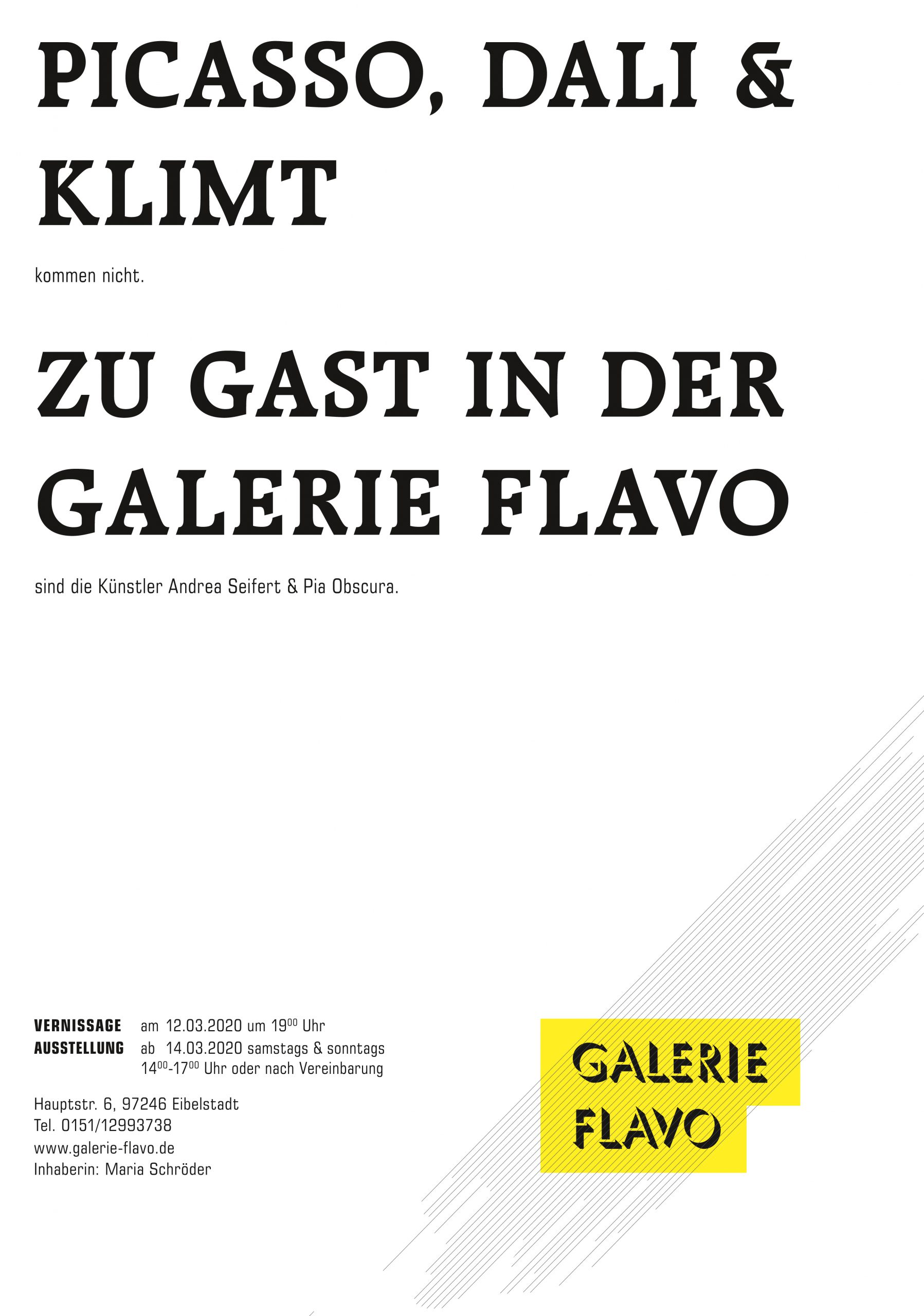 Ausstellung Pia Obscura Galerie Flavo